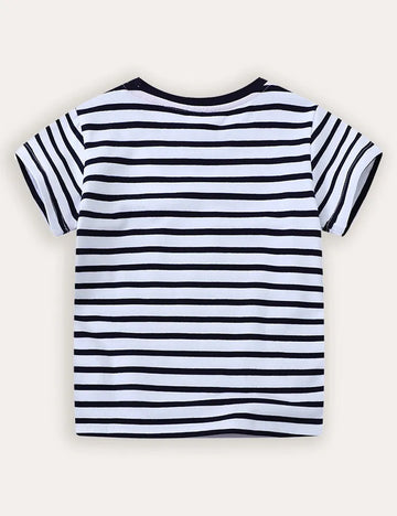 Excavator Applique Short Sleeve T-Shirt